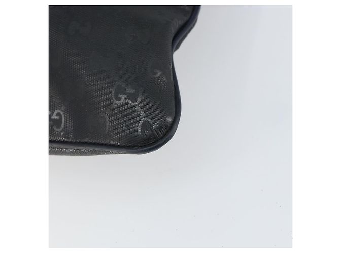 Bolsa de Ombro GUCCI GG em PVC Preto Prata 201446 Auth bs31747 - vista 14