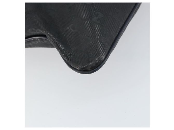 Bolsa de Ombro GUCCI GG em PVC Preto Prata 201446 Auth bs31747 - vista 15
