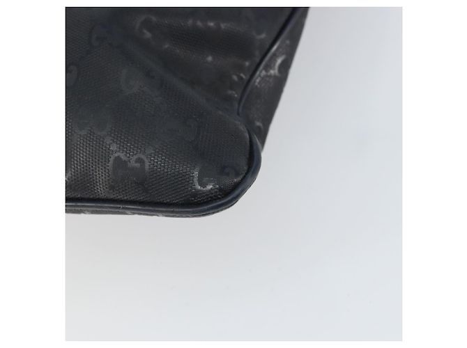 Bolsa de Ombro GUCCI GG em PVC Preto Prata 201446 Auth bs31747 - vista 16