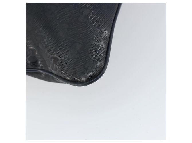 Bolsa de Ombro GUCCI GG em PVC Preto Prata 201446 Auth bs31747 - vista 17