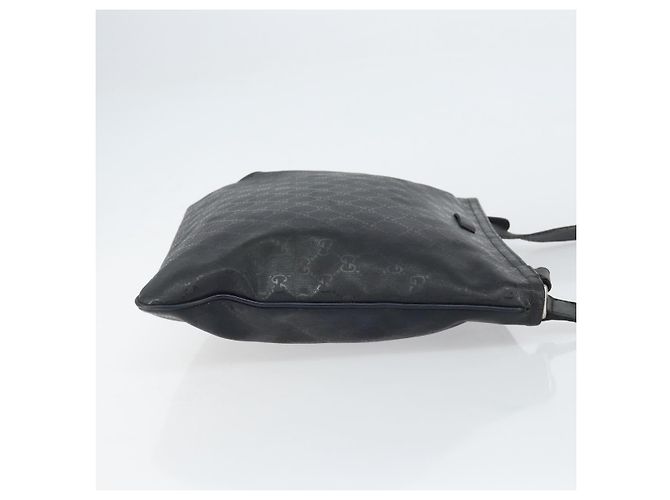 Bolsa de Ombro GUCCI GG em PVC Preto Prata 201446 Auth bs31747 - vista 3