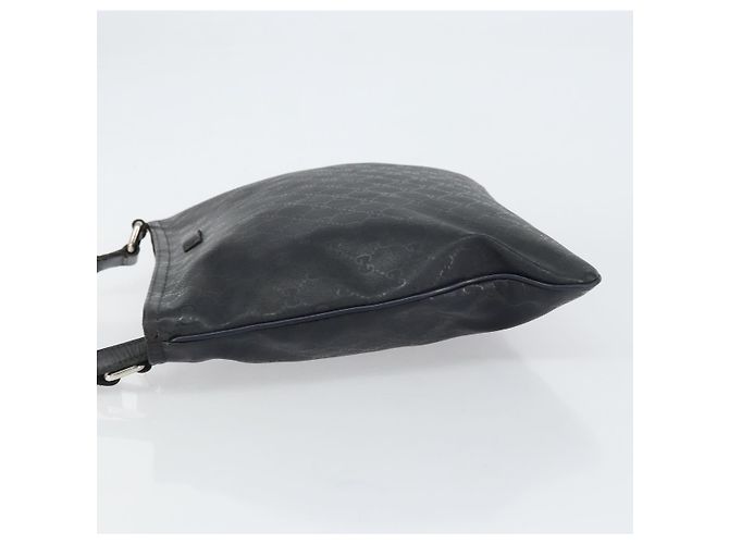 Bolsa de Ombro GUCCI GG em PVC Preto Prata 201446 Auth bs31747 - vista 4