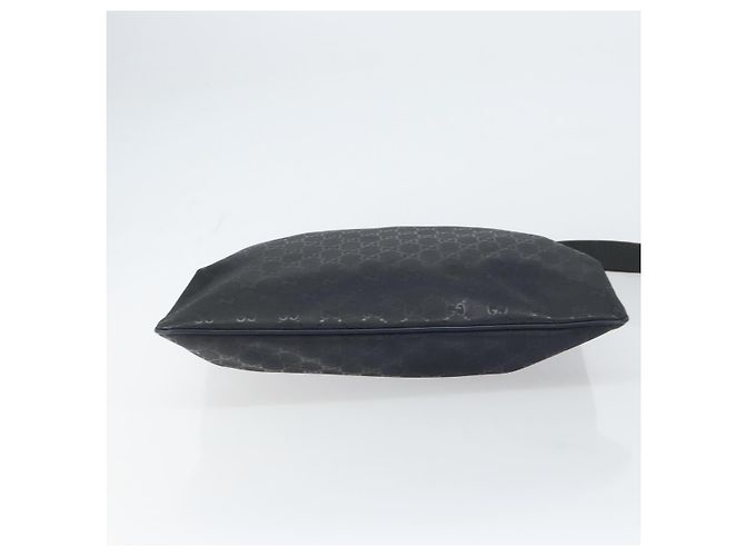 Bolsa de Ombro GUCCI GG em PVC Preto Prata 201446 Auth bs31747 - vista 5