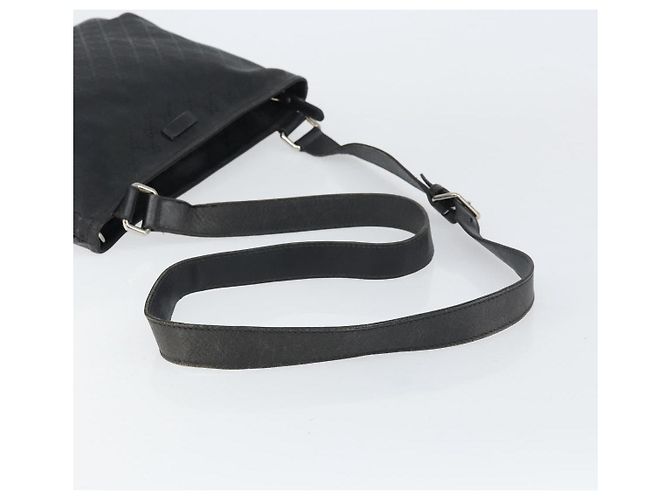 Bolsa de Ombro GUCCI GG em PVC Preto Prata 201446 Auth bs31747 - vista 7