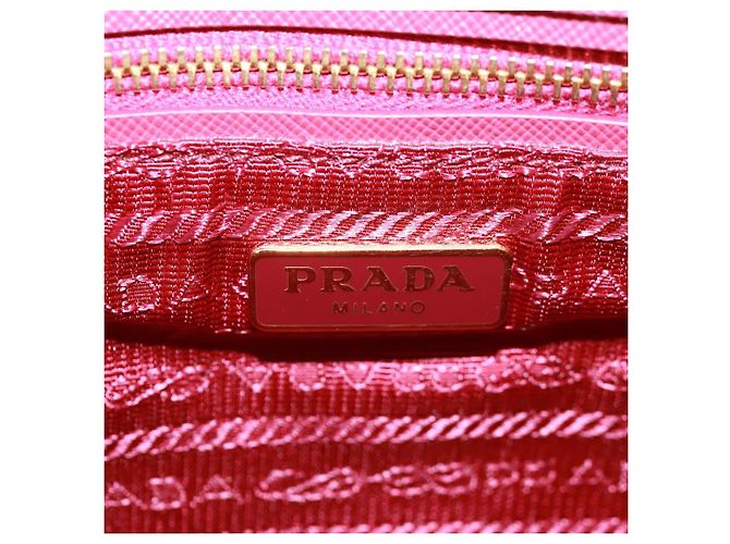 PRADA Borsa a Spalla con Catena Nylon Rosa Oro Auth 160856V D'oro - vista 22