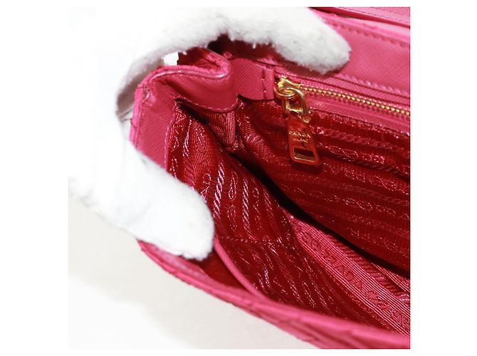 PRADA Borsa a Spalla con Catena Nylon Rosa Oro Auth 160856V D'oro - vista 24
