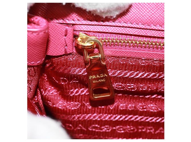 PRADA Borsa a Spalla con Catena Nylon Rosa Oro Auth 160856V D'oro - vista 25