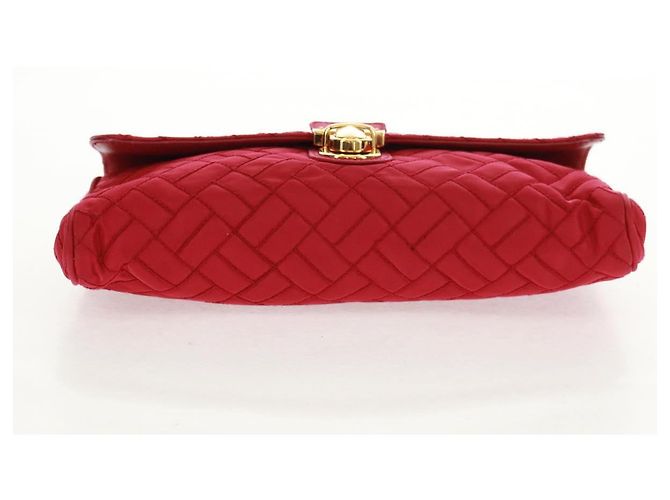 PRADA Borsa a Spalla con Catena Nylon Rosa Oro Auth 160856V D'oro - vista 5