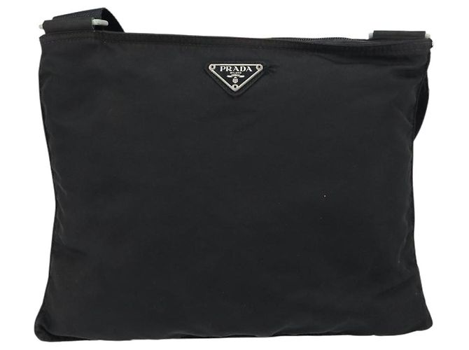 Borsa a Spalla PRADA in Nylon Nero Argento Autentica 156927 - vista 13