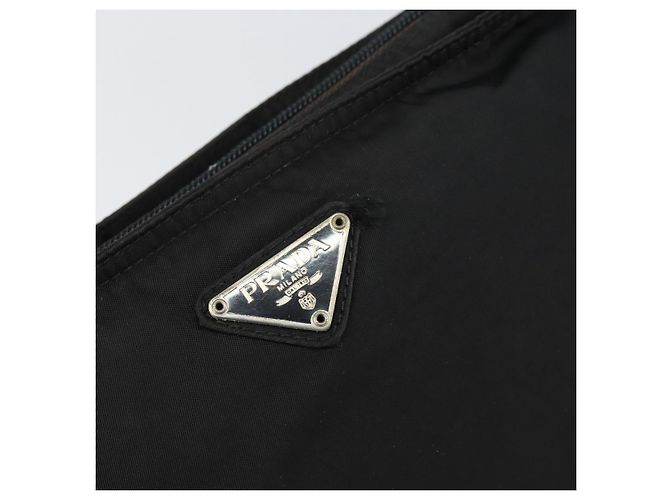 Borsa a Spalla PRADA in Nylon Nero Argento Autentica 156927 - vista 17