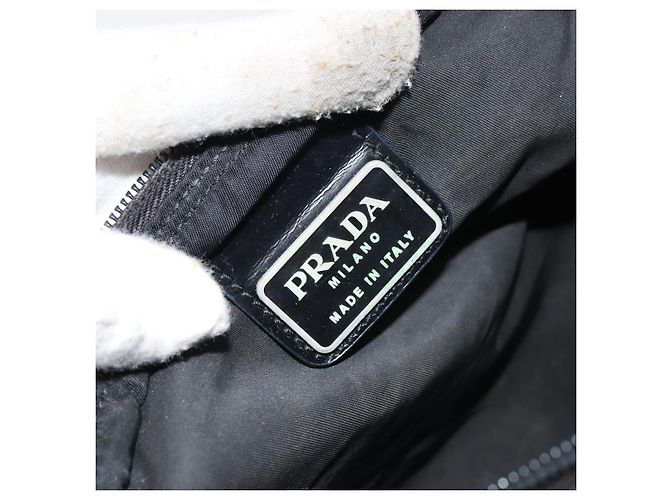 Borsa a Spalla PRADA in Nylon Nero Argento Autentica 156927 - vista 18