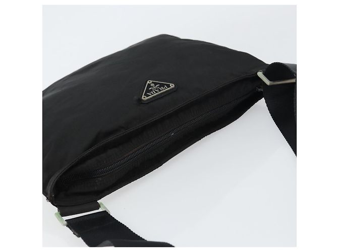 Borsa a Spalla PRADA in Nylon Nero Argento Autentica 156927 - vista 6