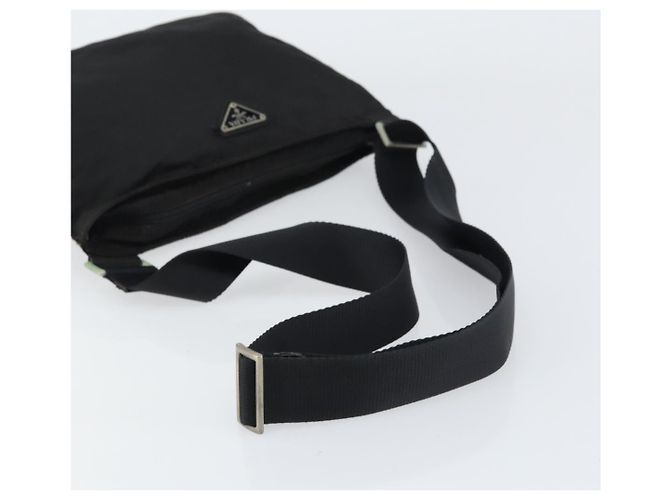 Borsa a Spalla PRADA in Nylon Nero Argento Autentica 156927 - vista 7