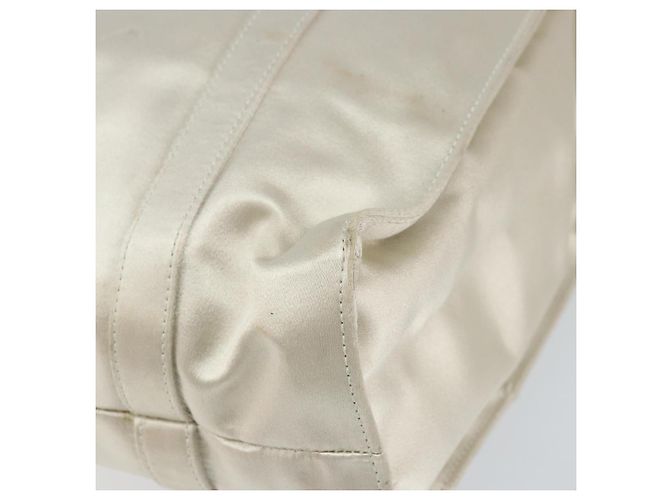 PRADA Borsa a Mano Satin Bianco Auth bs31836 - vista 14
