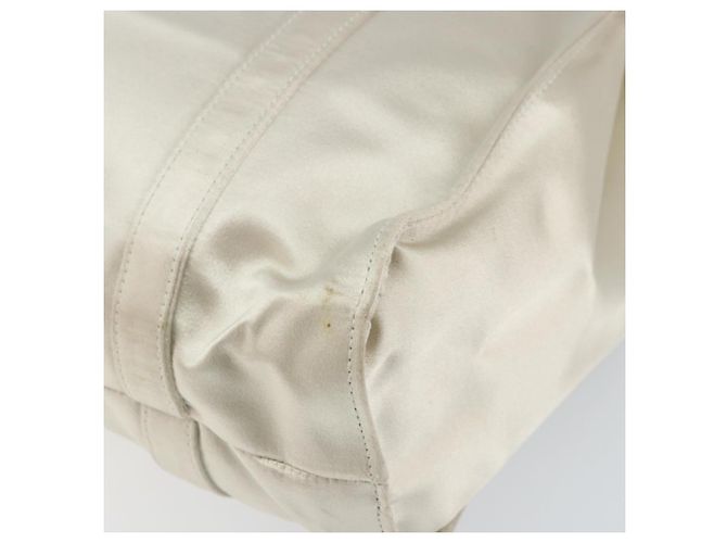 PRADA Borsa a Mano Satin Bianco Auth bs31836 - vista 16