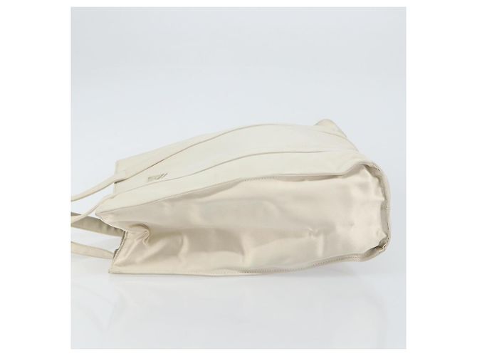 PRADA Borsa a Mano Satin Bianco Auth bs31836 - vista 4