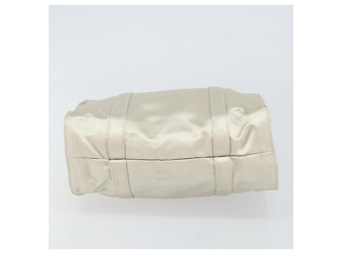 PRADA Borsa a Mano Satin Bianco Auth bs31836 - vista 5