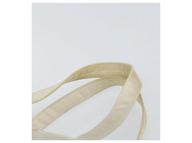 PRADA Borsa a Mano Satin Bianco Auth bs31836 - vista 8