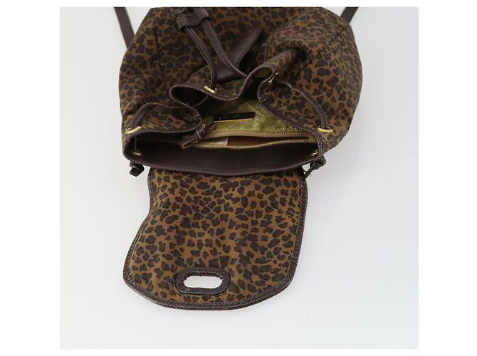 Autre Marque Zaino in nylon marrone e oro Auth yk20025 di BOTTEGA VENETA D'oro - vista 10