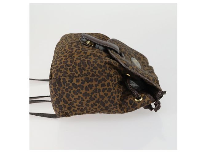 Autre Marque Zaino in nylon marrone e oro Auth yk20025 di BOTTEGA VENETA D'oro - vista 3