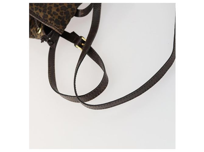 Autre Marque Zaino in nylon marrone e oro Auth yk20025 di BOTTEGA VENETA D'oro - vista 7