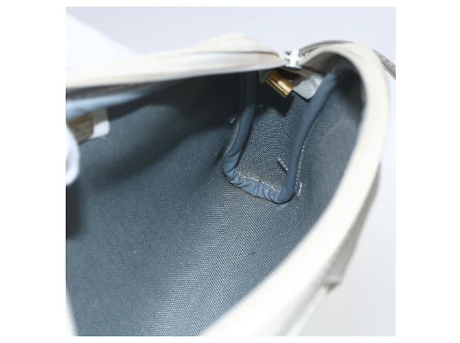 Christian Dior Borsa a spalla in tela a nido d'ape PVC oro bianco Auth 158146 D'oro - vista 18