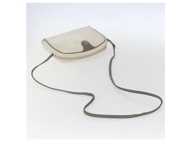 Christian Dior Borsa a spalla in tela a nido d'ape PVC oro bianco Auth 158146 D'oro - vista 7