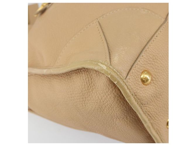 PRADA Borsa a Mano in Pelle 2 in 1 Beige Oro Auth ka1190 D'oro - vista 15