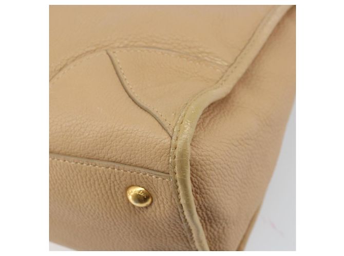 PRADA Borsa a Mano in Pelle 2 in 1 Beige Oro Auth ka1190 D'oro - vista 16