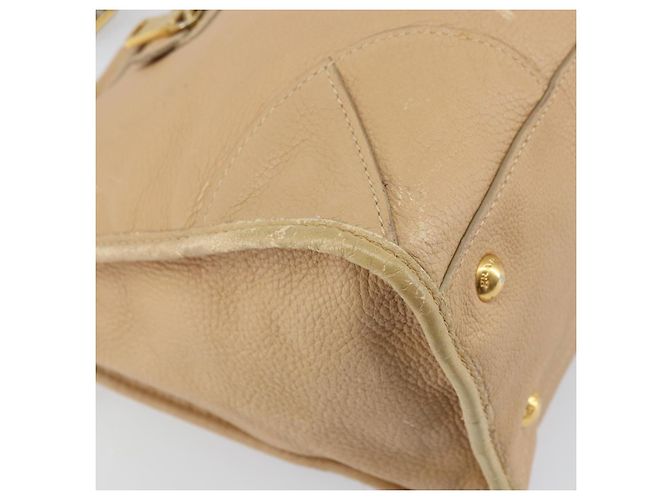 PRADA Borsa a Mano in Pelle 2 in 1 Beige Oro Auth ka1190 D'oro - vista 17