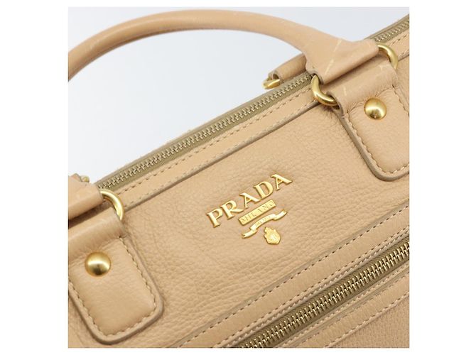 PRADA Borsa a Mano in Pelle 2 in 1 Beige Oro Auth ka1190 D'oro - vista 19