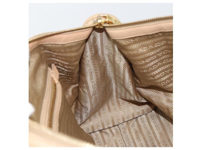 PRADA Borsa a Mano in Pelle 2 in 1 Beige Oro Auth ka1190 D'oro - vista 22
