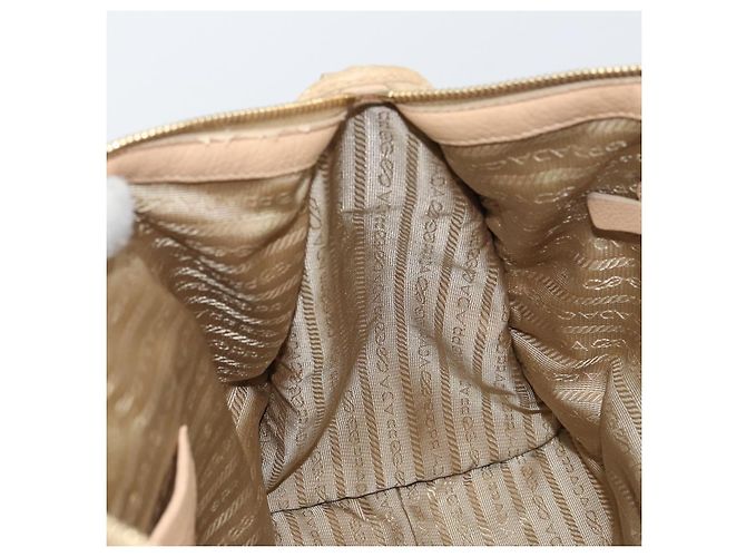 PRADA Borsa a Mano in Pelle 2 in 1 Beige Oro Auth ka1190 D'oro - vista 23