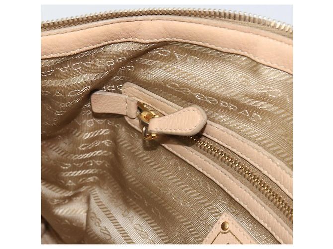 PRADA Borsa a Mano in Pelle 2 in 1 Beige Oro Auth ka1190 D'oro - vista 24