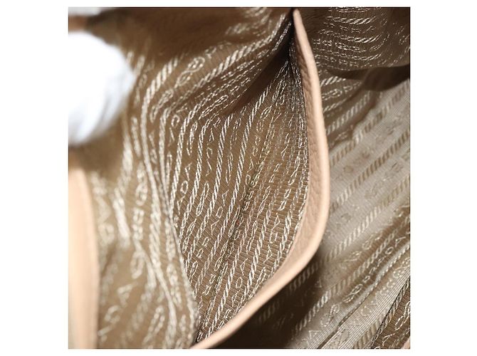 PRADA Borsa a Mano in Pelle 2 in 1 Beige Oro Auth ka1190 D'oro - vista 26