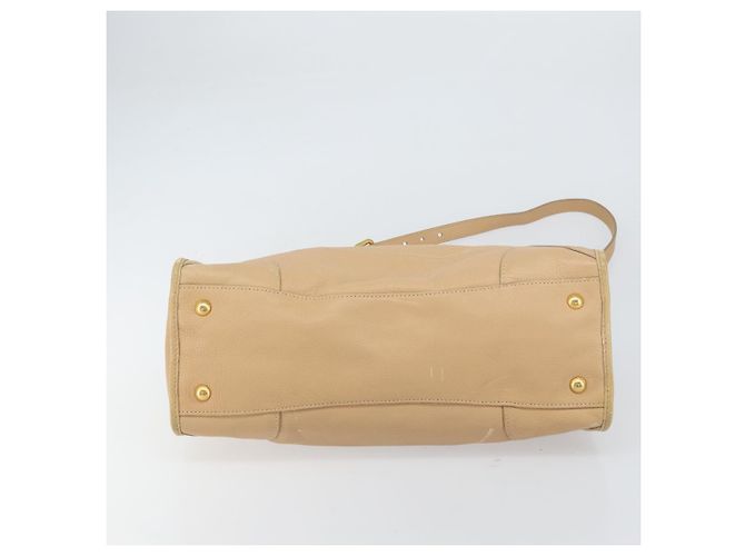 PRADA Borsa a Mano in Pelle 2 in 1 Beige Oro Auth ka1190 D'oro - vista 5