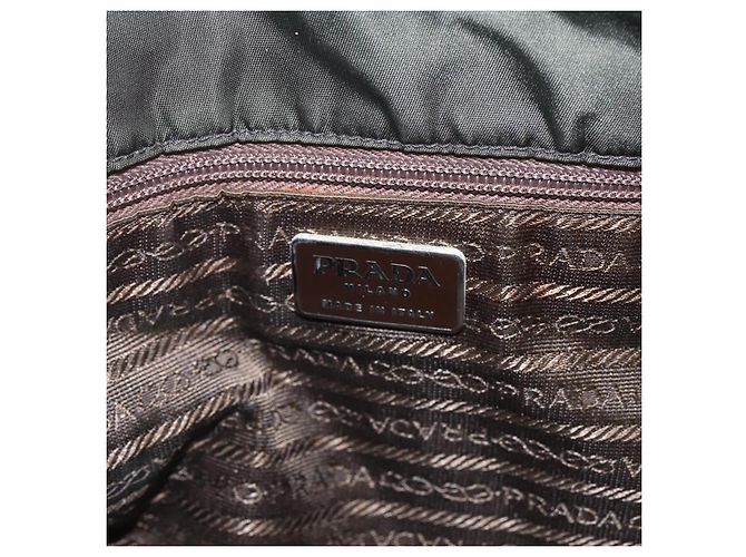 PRADA Ketten-Tote aus Nylon Khaki Silber Authentisch am10142 - Ansicht 19