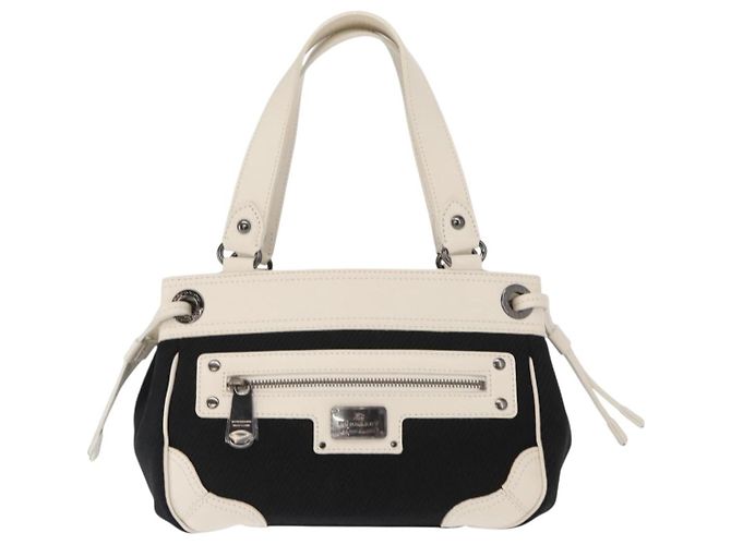 Bolsa de mão em lona preta BURBERRY Blue Label Auth ka1019 Preto - vista 13