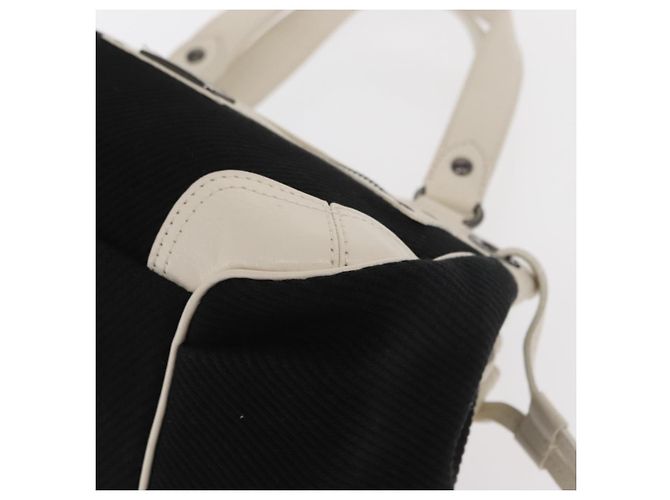 Bolsa de mão em lona preta BURBERRY Blue Label Auth ka1019 Preto - vista 14