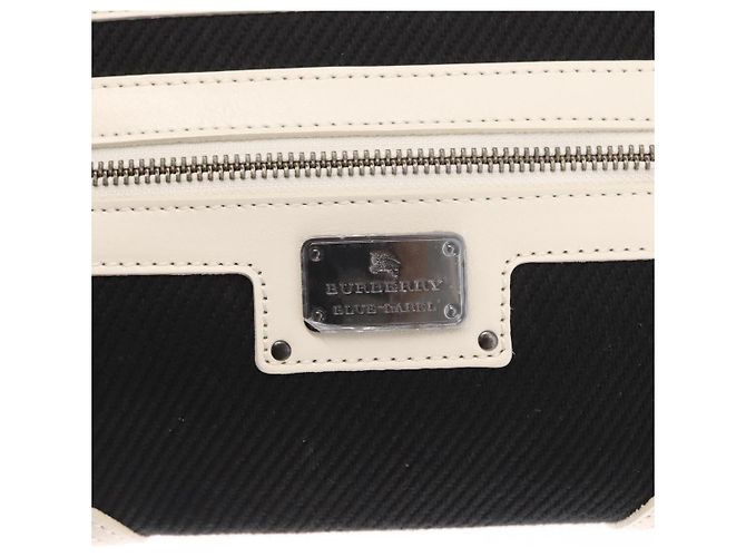 Bolsa de mão em lona preta BURBERRY Blue Label Auth ka1019 Preto - vista 17
