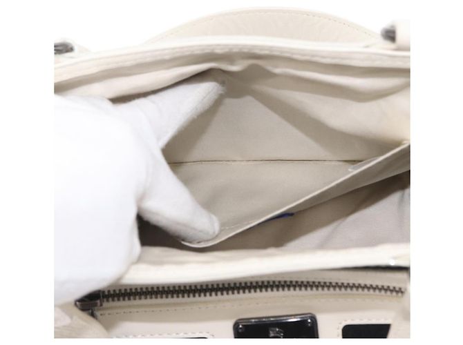 Bolsa de mão em lona preta BURBERRY Blue Label Auth ka1019 Preto - vista 21