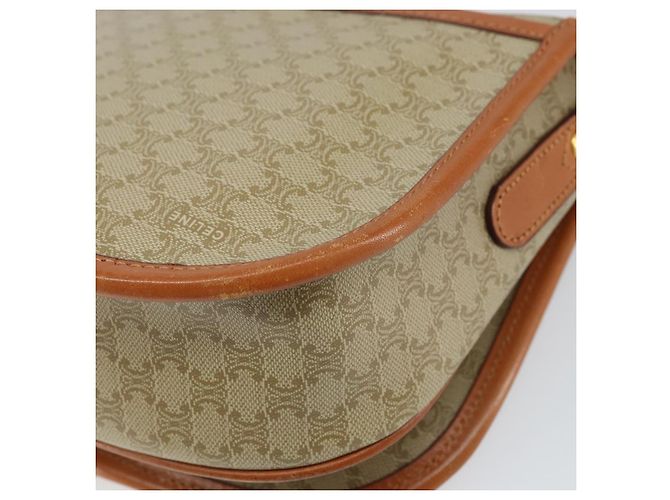 Céline Borsa a Spalla in Tela Macadam CELINE PVC Beige Oro Auth am10146 D'oro - vista 15