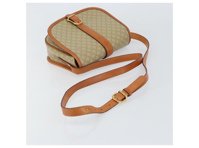 Céline Borsa a Spalla in Tela Macadam CELINE PVC Beige Oro Auth am10146 D'oro - vista 7