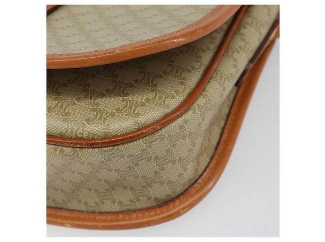Céline Borsa a Spalla in Tela Macadam CELINE PVC Beige Oro Auth am10146 D'oro - vista 9