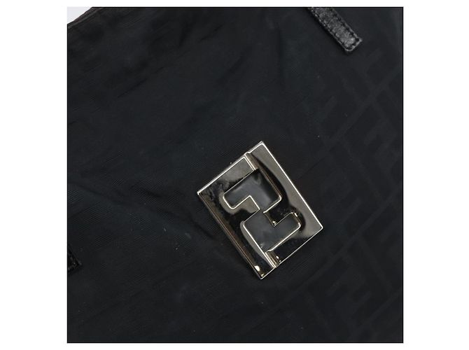 FENDI Zucca Canvas Tote Bag Schwarz Silber Auth 158397 - Ansicht 17