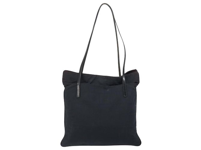 FENDI Zucca Canvas Tote Bag Schwarz Silber Auth 158397 - Ansicht 2