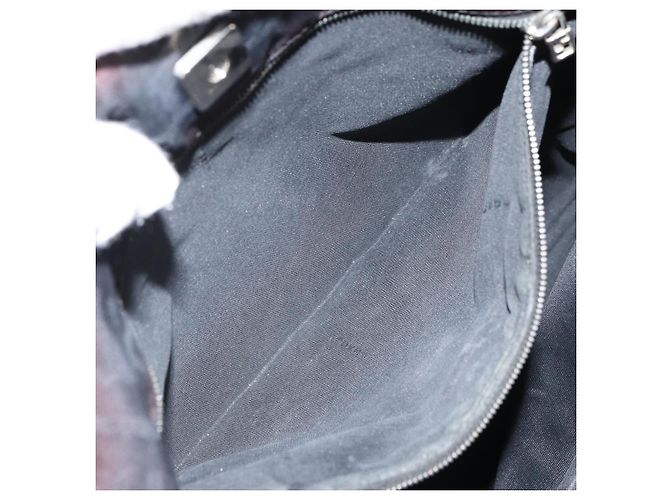 FENDI Zucca Canvas Tote Bag Schwarz Silber Auth 158397 - Ansicht 21