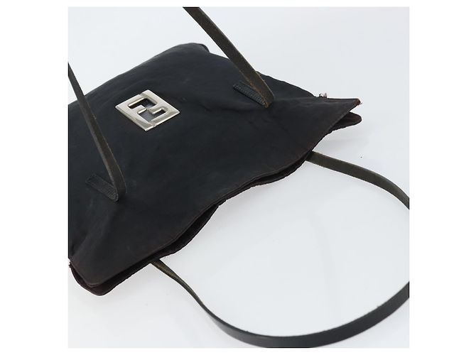 FENDI Zucca Canvas Tote Bag Schwarz Silber Auth 158397 - Ansicht 6