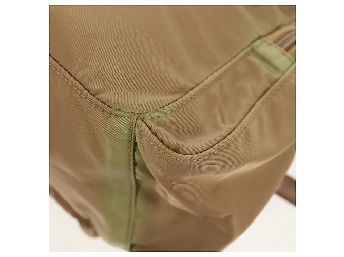 PRADA Schultertasche Nylon Khaki Silber Authentisch fm4987 - Ansicht 17