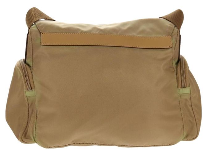 PRADA Schultertasche Nylon Khaki Silber Authentisch fm4987 - Ansicht 2